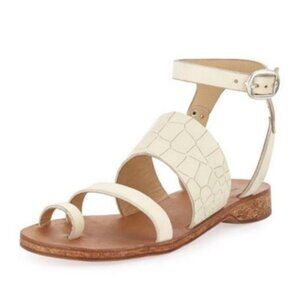 Rag and bone crocodile print shoes strappy leather sandals  size 40 / 8